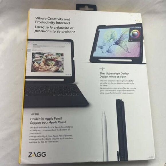 Zagg Slim Combo Book Go Backlit Ultra-Slim Keyboard +Case iPad Pro 11-Inch Stand - Picture 2 of 4